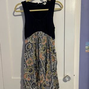 Anthropology Lilka dress size small navy top full skirt